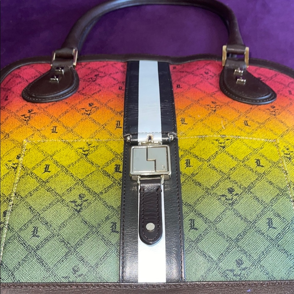 Sale 🔥 L.A.M.B. Rasta Ombré Kingston Luxury Leather Bag. Extra Large. - Picture 9 of 13